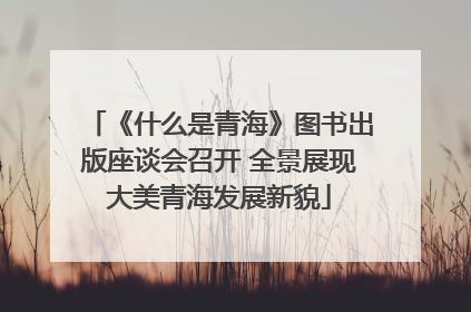 《什么是青海》图书出版座谈会召开 全景展现大美青海发展新貌