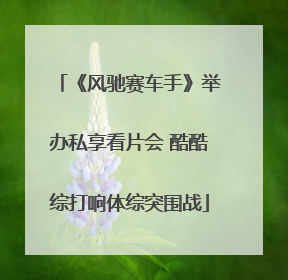 《风驰赛车手》举办私享看片会 酷酷综打响体综突围战