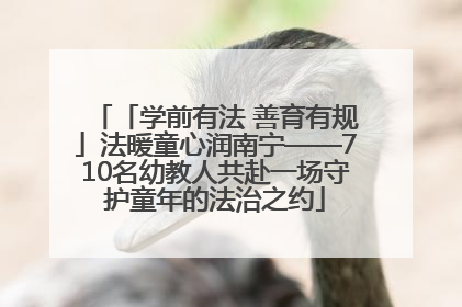 「学前有法 善育有规」法暖童心润南宁——710名幼教人共赴一场守护童年的法治之约