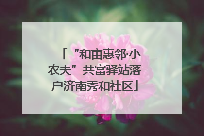 “和亩惠邻·小农夫”共富驿站落户济南秀和社区