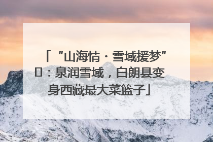 “山海情・雪域援梦”⑪：泉润雪域，白朗县变身西藏最大菜篮子