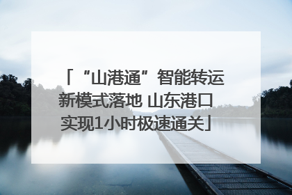 “山港通”智能转运新模式落地 山东港口实现1小时极速通关