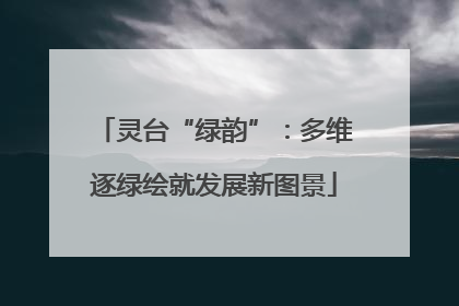 灵台“绿韵”：多维逐绿绘就发展新图景