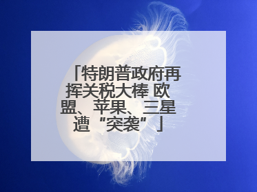 特朗普政府再挥关税大棒 欧盟、苹果、三星遭“突袭”