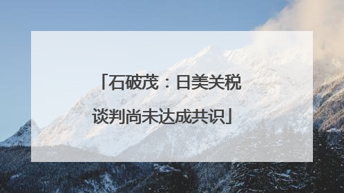 石破茂：日美关税谈判尚未达成共识