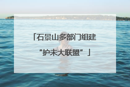 石景山多部门组建“护未大联盟”