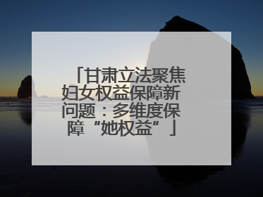 甘肃立法聚焦妇女权益保障新问题：多维度保障“她权益”