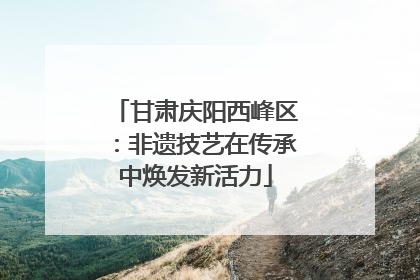 甘肃庆阳西峰区：非遗技艺在传承中焕发新活力