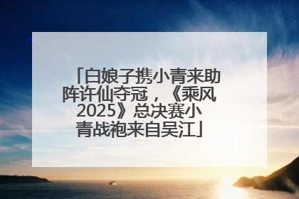 白娘子携小青来助阵许仙夺冠，《乘风2025》总决赛小青战袍来自吴江