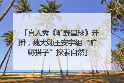 真人秀《旷野星球》开播，魏大勋王安宇组“旷野搭子”探索自然
