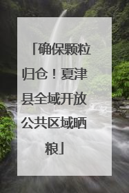 确保颗粒归仓！夏津县全域开放公共区域晒粮