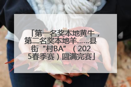 第一名奖本地黄牛，第二名奖本地羊……县街“村BA”（2025春季赛）圆满完赛