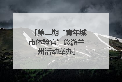 第二期“青年城市体验官”悠游兰州活动举办