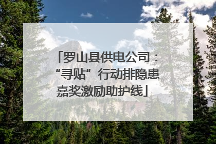 罗山县供电公司：“寻贴”行动排隐患 嘉奖激励助护线