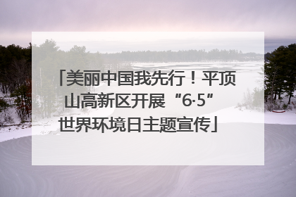 美丽中国我先行！平顶山高新区开展“6·5”世界环境日主题宣传