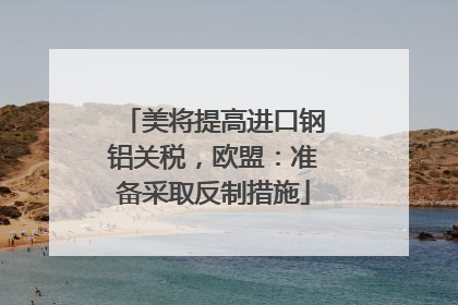 美将提高进口钢铝关税，欧盟：准备采取反制措施