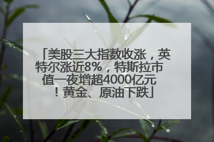 美股三大指数收涨，英特尔涨近8%，特斯拉市值一夜增超4000亿元！黄金、原油下跌
