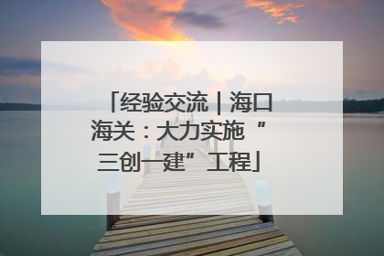经验交流｜海口海关：大力实施“三创一建”工程