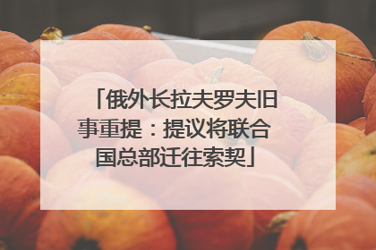 俄外长拉夫罗夫旧事重提：提议将联合国总部迁往索契