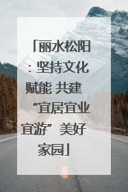 丽水松阳：坚持文化赋能 共建“宜居宜业宜游”美好家园