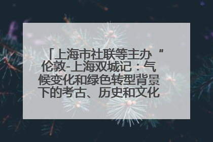 上海市社联等主办“伦敦-上海双城记：气候变化和绿色转型背景下的考古、历史和文化遗产”学术对话