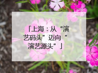 上海：从“演艺码头”迈向“演艺源头”