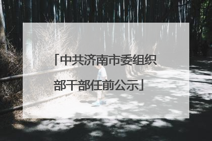 中共济南市委组织部干部任前公示