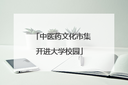 中医药文化市集开进大学校园