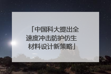 中国科大提出全速度冲击防护仿生材料设计新策略