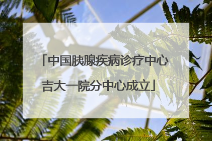 中国胰腺疾病诊疗中心吉大一院分中心成立