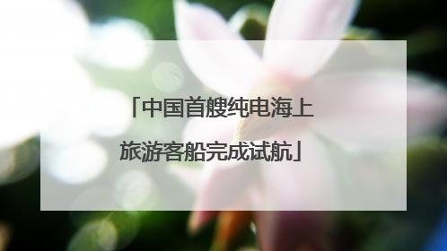 中国首艘纯电海上旅游客船完成试航