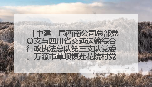 中建一局西南公司总部党总支与四川省交通运输综合行政执法总队第三支队党委、万源市草坝镇莲花院村党支部开展党建联建