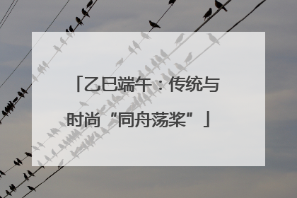 乙巳端午：传统与时尚“同舟荡桨”
