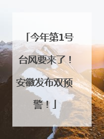 今年第1号台风要来了！安徽发布双预警！