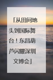 从田间地头到国际舞台！东昌葫芦闪耀深圳文博会