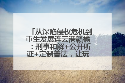 从深陷侵权危机到重生发展连云港赣榆：刑事和解+公开听证+定制普法，让玩具公司回到正轨