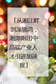 从湘江畔到深圳湾，湘潭跑出中高端产业人才引进加速度
