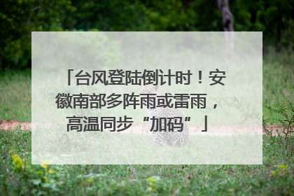 台风登陆倒计时！安徽南部多阵雨或雷雨，高温同步“加码”