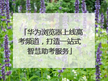华为浏览器上线高考频道，打造一站式智慧助考服务