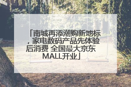 南城再添潮购新地标，家电数码产品先体验后消费 全国最大京东MALL开业