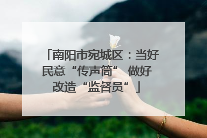 南阳市宛城区：当好民意“传声筒” 做好改造“监督员”