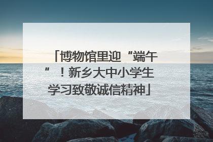 博物馆里迎“端午”！新乡大中小学生学习致敬诚信精神