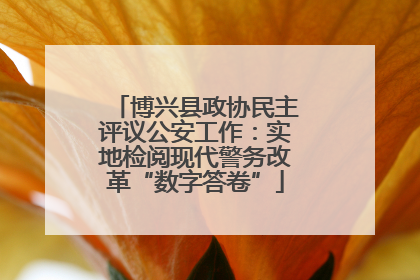 博兴县政协民主评议公安工作：实地检阅现代警务改革“数字答卷”