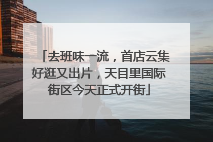 去班味一流，首店云集好逛又出片，天目里国际街区今天正式开街