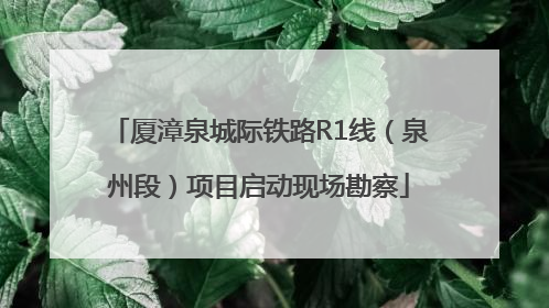 厦漳泉城际铁路R1线（泉州段）项目启动现场勘察