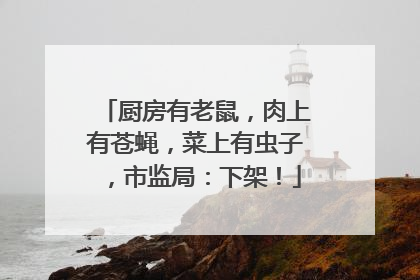 厨房有老鼠，肉上有苍蝇，菜上有虫子，市监局：下架！