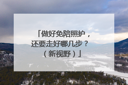 做好免陪照护，还要走好哪几步？（新视野）