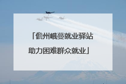 儋州峨蔓就业驿站助力困难群众就业