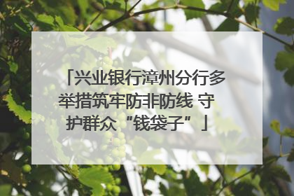 兴业银行漳州分行多举措筑牢防非防线 守护群众“钱袋子”