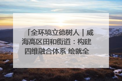 全环境立德树人｜威海高区田和街道：构建四维融合体系 绘就全环境立德树人新画卷